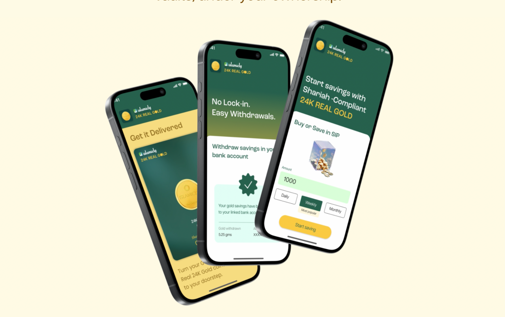 Islamicly 24K Real Gold investment screen