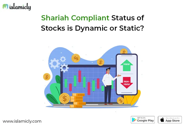 Is the Shariah-compliant status of stocks dynamic or static?